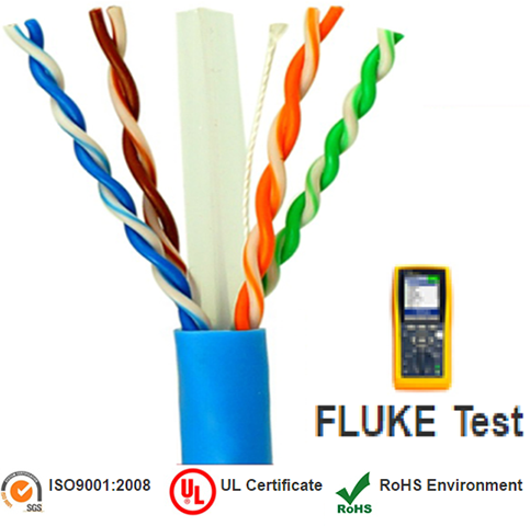 Saxxon outp6cop100b cable utp 100 cobre categoria 6 color azul interior 100 metros