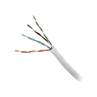 Bobina de cable de 305 metros utp cat5e de color blanco ul cm probado a 350 mhz para aplicaciones de cctv  redes de datos  ip megapixel   control rs485